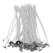 50PCS Candle Wicks Pre Waxed Wicks Candle Making Kit Cotton Pre-Waxed K3F4