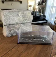 Clear Acrylic Display Case for Diecast 1:24 Car (Black Base, Mounting Holes) @3