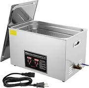 [VEVOR] Ultrasonic Cleaner with Digital Timer & Heater, Professional Ultra Sonic Jewelry Cleaner, Stainless Steel Heated Cleaning Machine for Glasses Watch Rings Small Parts Circuit Board (30L)