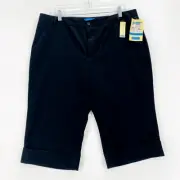 Dockers Capri Pants Women’s Size 16 Black New Shorter Casual Knee Length New
