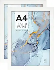 Cooper & Co. Set of 2 A4 Poster Photo Frames White
