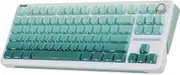 iLovBee B87 Mechanical Keyboard with Knob, 75% Percent Gasket Gaming Keyboard TKL with Knob & PBT Keycaps, QMK/VIA RGB Custom Keyboards, Hot Swappable Linear Switch, Gradient Green