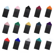 DQT Plain Satin Solid Casual Formal Wedding Pre-Folded Pocket Square One Peak