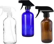 BAZEITFLOW 3pcs Refillable Spray Bottles Essential Oil Containers Transparent Portable Travel Accessories for Perfumes Makeup and More
