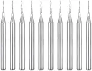 uxcell 10Pcs 0.5mm Carbide End Mill Engraving Milling Cutter CNC Router Bits for PCB Machine, 1/8" Shank