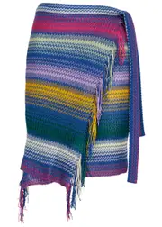Missoni Zigzag-intarsia Knitted Sarong - Blue - One Size ONE SIZE
