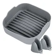 Air Fryer Liner Air Fryer Basket Silicone Pot Non-Stick Baking Tray Reusable Mat