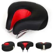 Bicycle Saddle No Nose Bicycle Saddle Mountain Bike Thickened Super Soft Cushio Red