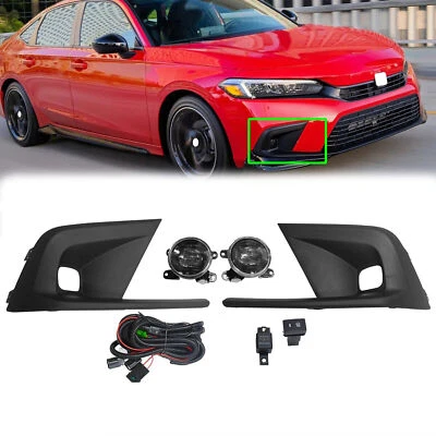 For 2022-2024 Honda Civic Bumper LED Fog Lights Driving Lamps w/ Switch & Cover (for: Honda)