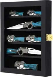 Pocket Knife Display Case Knife Collection Display Box for Wall Folding Knife