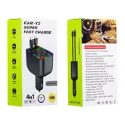 Car - Y3 - FM Bluetooth Transmitter Audio Receiver MP3 Player Fast Charging