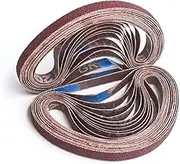 3/8 x 13-Inch Aluminum Oxide Sanding Belts, 40/60/80/120/180/240 Assorted Grits Abrasive File Belts for Air Belt Sander, 24-Pack