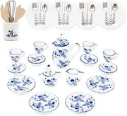 Odoria 1/12 Scale Dolls House Miniature Tea Sets 15Pcs Plates and Cutlery Set Kitchen Utensils Dollhouse Accessories, Grapes