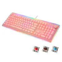 在飛比找蝦皮商城優惠-irocks K71M RGB 背光 粉色機械式鍵盤 廠商直