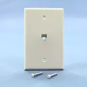 Leviton White LARGE Phone Jack Telephone Wall Plate 6-Position 4-Wire 40549-W