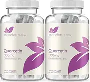Clear Formulas Quercetin 500mg (2 Pack) with Bromelain and Zinc Supplement - 240 Capsules - Quercetin Dihydrate to Support Immune Health and Cardiovascular