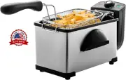 Freidora Electrica De Aceite 2L Olla Para Pollo Frito Papa Fritas En Oferta US