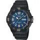 【CASIO 卡西歐】學生錶 DIVER LOOK 潛水運動風手錶-藍x黑/47.9mm 考試手錶(MRW-200H-2B3)