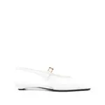 [Prada] Prada Leather Slingback Ballet Flats 40 IT WHITE