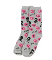 American Eagle Womens Bite Me Lightweight Socks, Grey, One Size
