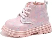[KEOYA] Boys Girls Shiny Patent Leather Outdoor Boots Casual Walking Work Ankle Shoes with Side Zipper