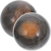 2pcs Jade Fitness Ball Chinese Massage Stones Meditation Tools Baoding Balls Meditation Orb Chinese Stress Releasing Grey Stone