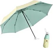 Pocket Mini Compact Umbrella with 8-Rib Frame for Sun/Rain, Travel Windproof Folding Parasol with UPF 50 UV Sun Protection, Portable Golf Small Parasol