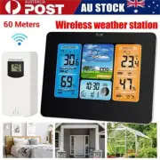 Wireless Weather Station Digital LCD Clock Forecast Thermometer Indoor & Outdoor