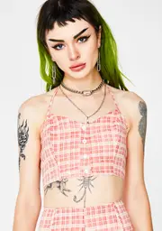 Candy Coated Plaid Top
