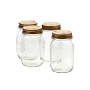 Bormioli Rocco Quattro Stagioni Storage Glass Jar 500mL Set of 4