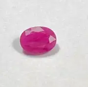Pink Ruby faceted loose gemstone Oval shaped 3.31 carat African HT natural gems
