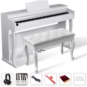 Maestro MDP600PWH 88-Key Weighted Hammer Action Digital Piano w Sliding Lid & Bluetooth (POLISHED WHITE) - Bench Sold Separately