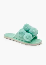 [Taking Shape] Taking Shape Pom Pom Slipper Size M in Mint - Women's Shoes Mint