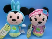 Set of 2 Mickey Mouse & Minnie Easter Theme Itty Bittys Plush Limited Springtime