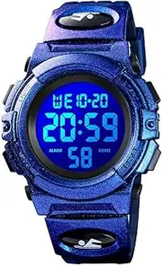 [Dayllon] Boys Digital Watch Outdoor Sports 50M Waterproof Electronic Watches Alarm Clock 12/24 H Stopwatch Calendar Boy Girl Wristwatch - All Blue