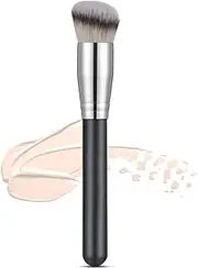 Rytrre Angled Foundation Brush, Premium Kabuki Makeup Brush Contour Brush for Blending Liquid Cream Flawless Powder Cosmetics Buffing Stippling Concealer (170)