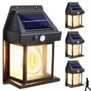 Solar Wall Lights Outdoor 4PACK, Dusk to Dawn Porch Lights Fixture, Waterproo...