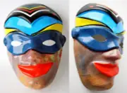 RARE VINTAGE 80's SUPER HERO SPACEMAN PLASTIC MASK HALLOWEEN CARNIVAL NEW !