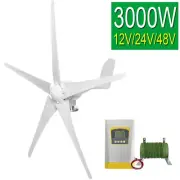 3000W Wind Generator Turbine 12V 24V 48V Power Inverter Hybrid MPPT Controller
