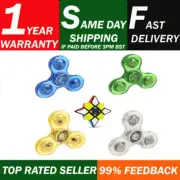 LED Light up Fidget Spinner , Clear Fidget Toys, Anxiety Toys Stress Relief toys
