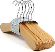 HANGERWORLD Pack of 12 Natural Wooden Kids and Baby Hangers for Nursery, Size 9.8inch with Swivel Hook