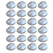 Outdoor Solar Wall Lamps LED 24 pcs Round Silver vidaXL
