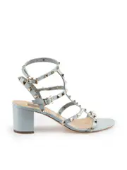 Blue Rockstud Gladiator Sandals