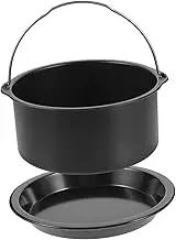 IMIKEYA 1Set Reusable Air Fryer Baking Tray Non Stick Air Fryer Basket Cake Tray for Shaped Treats Handheld Basket Pizza Pan Essential Air Fryer Accessory