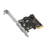 PCI Express X1 to USB 3.0 5Gbps 2-Port Type C Expansion Card Hub Adapter4964
