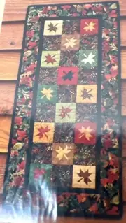 MH Designs Tumbling Leaves Runner Quilt Pattern 13" X 27 1/2" Paper Foundation