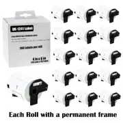 16Rolls 4X6 Large Paper Shipping Labels DK-1241 for Brother QL-1100 QL-1060N
