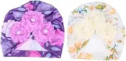 [FRCOLOR] 2 Pcs Turban Hats Stylish Headwraps for Newborns for Family Gatherings Daily Wear and Special Occasions Lightweight and Easy to Clean