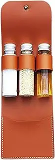 Spice Bag with Spice Bottle Portable Camping Spice Kit Folding Spice Bottles Kit Travel Spice Holder Seasoning Bag Spice Jar Organizer for Camping, Party and Outdoor BBQ