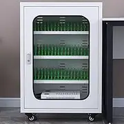 Portable Mobile Phone Charging Cabinet with Wheels, 6-60 Ports Rechargeable Mobile Phone Storage Locker, Mobile Phone Charging Lockers, Cellphone USB Charging Station Lockers for School, Airport(50 sl
